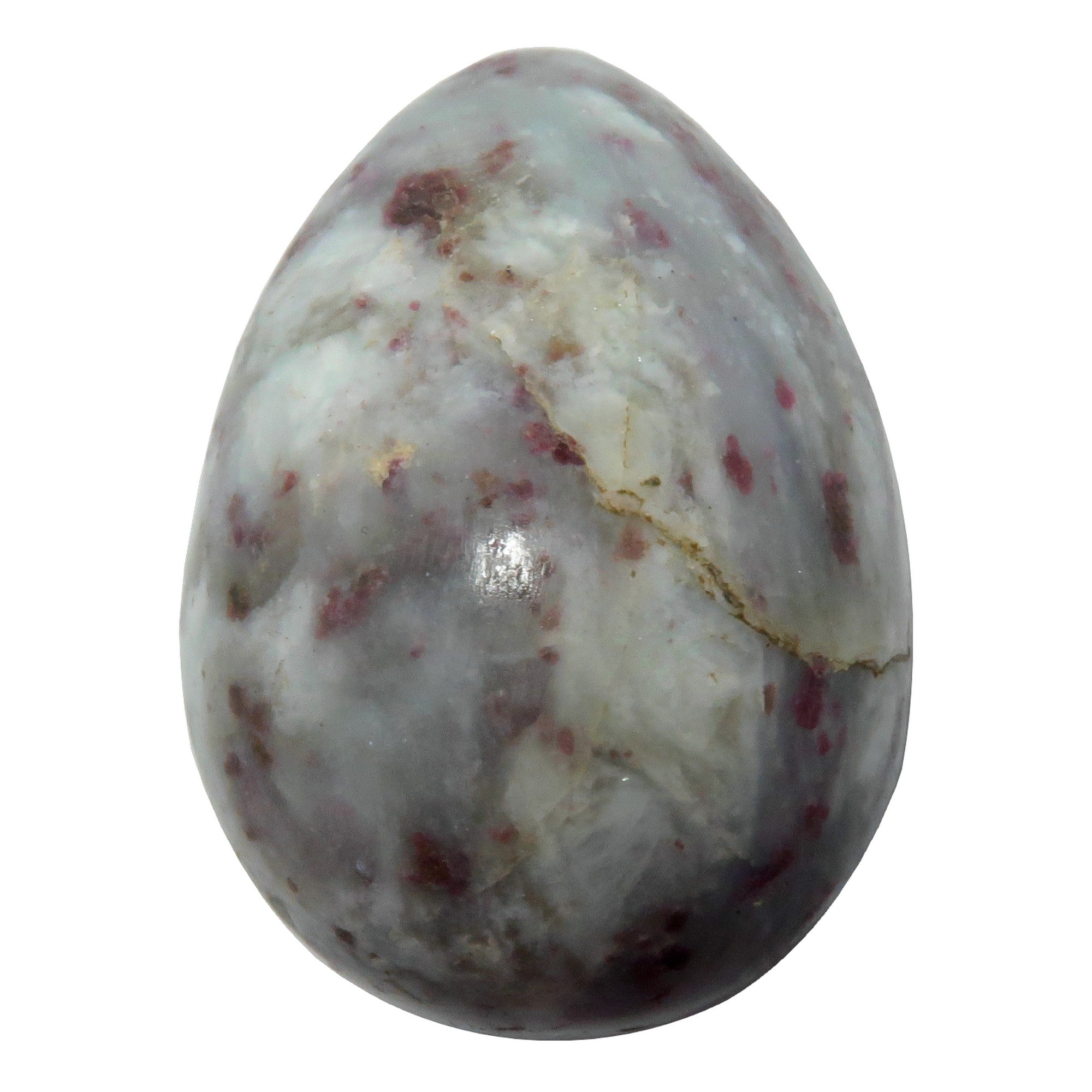 Œuf de tourmaline rouge Rubellite Éclat d'énergie d'amour Cristal