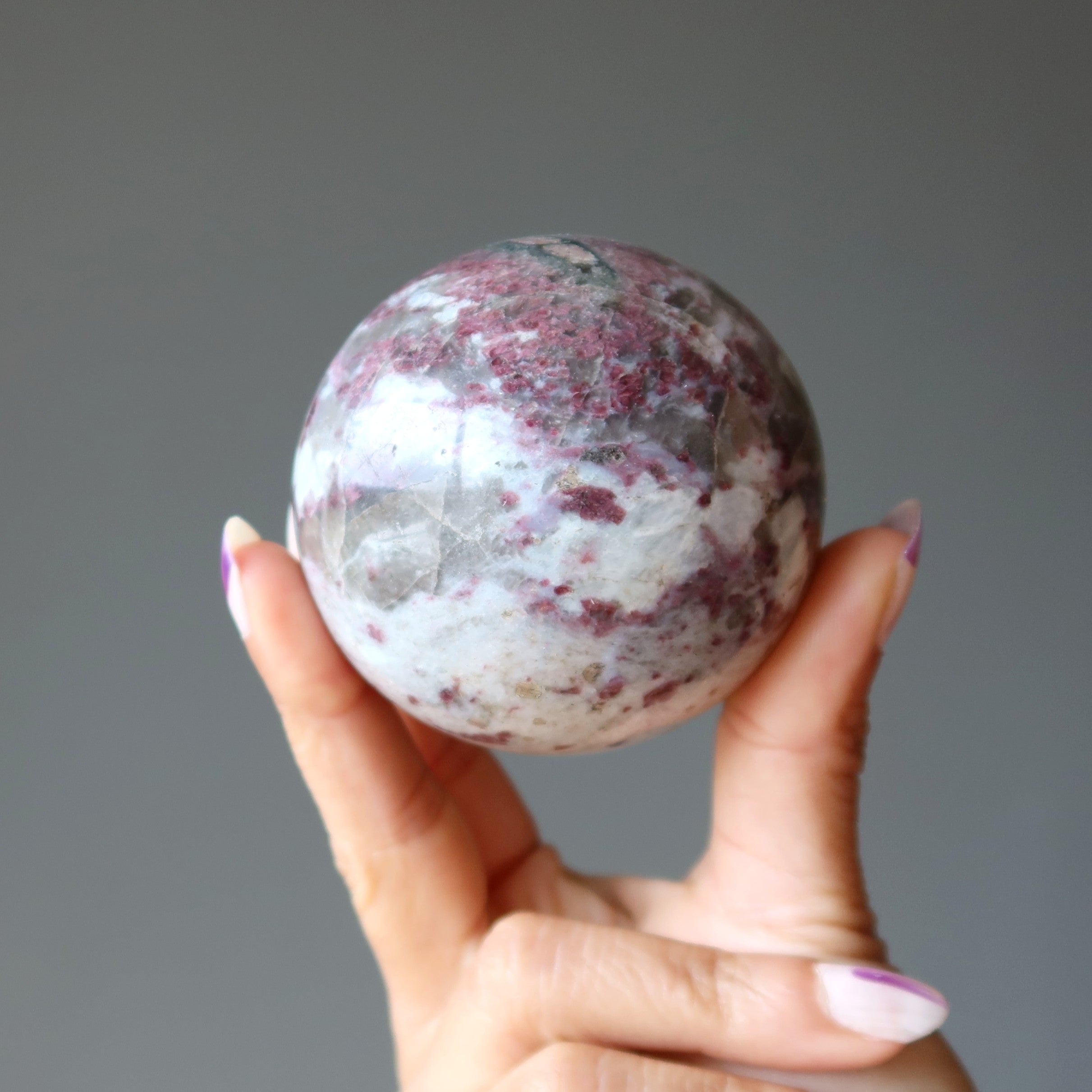 Red Tourmaline Sphere Fruitful Crystal Ball