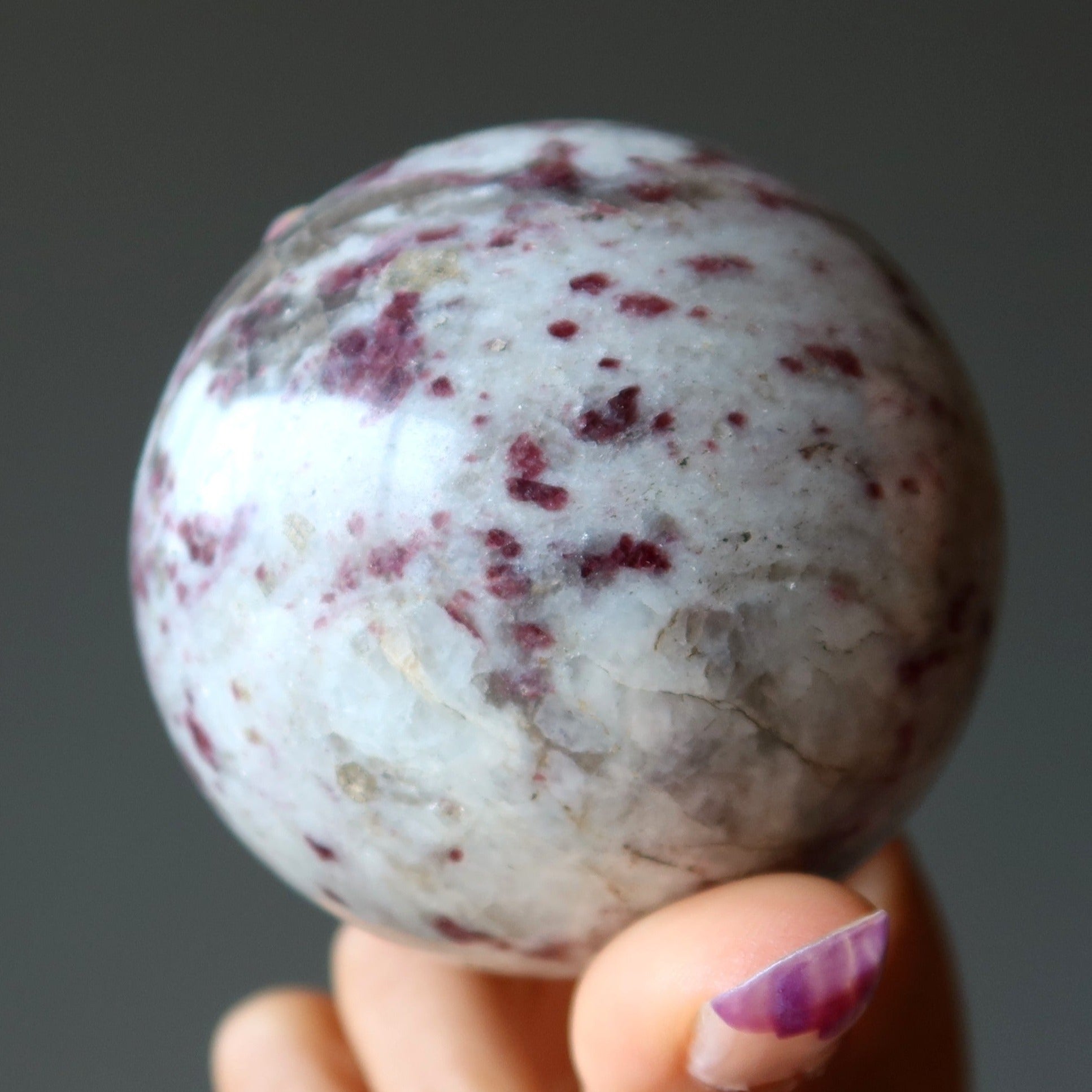 Red Tourmaline Sphere Fruitful Crystal Ball