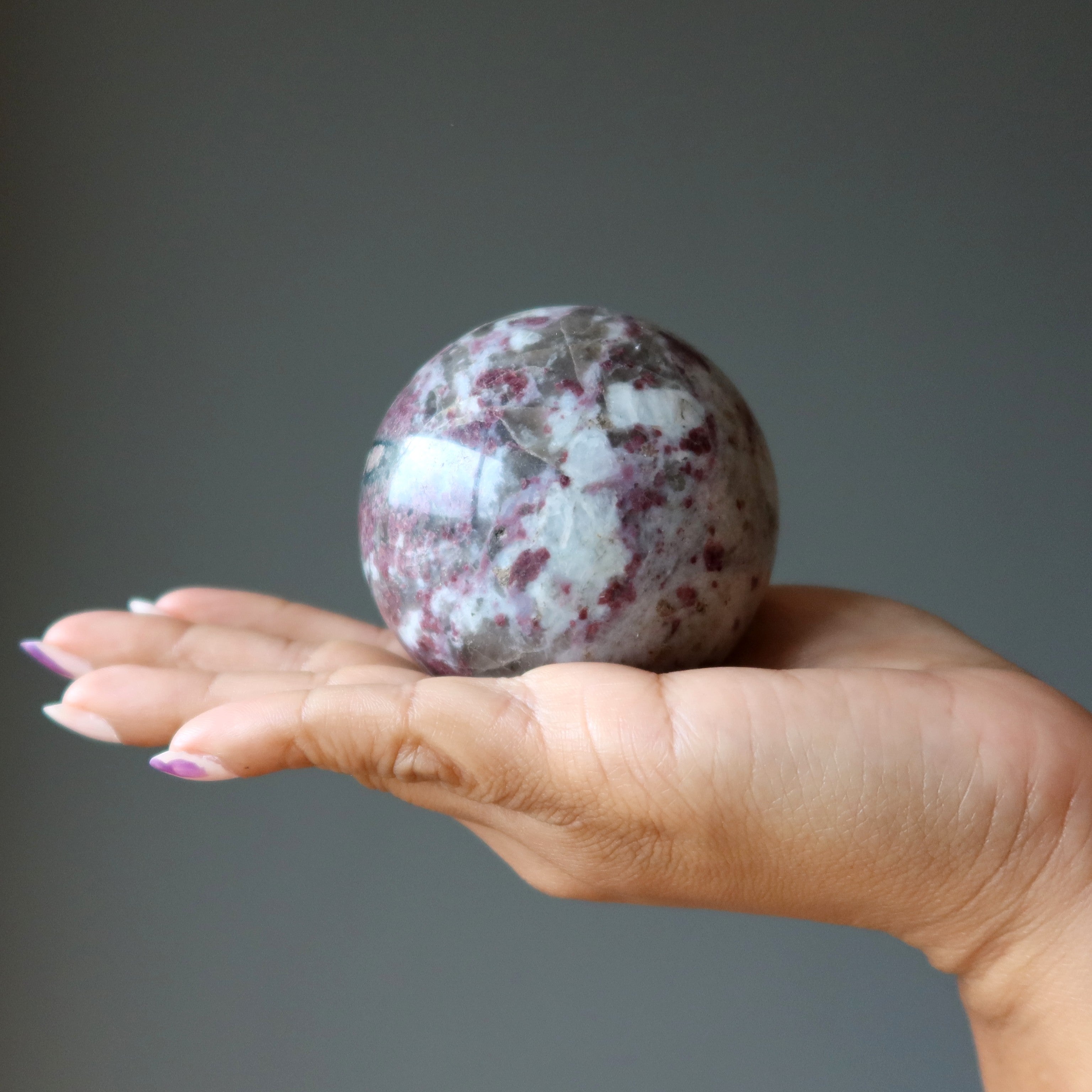 Red Tourmaline Sphere Fruitful Crystal Ball