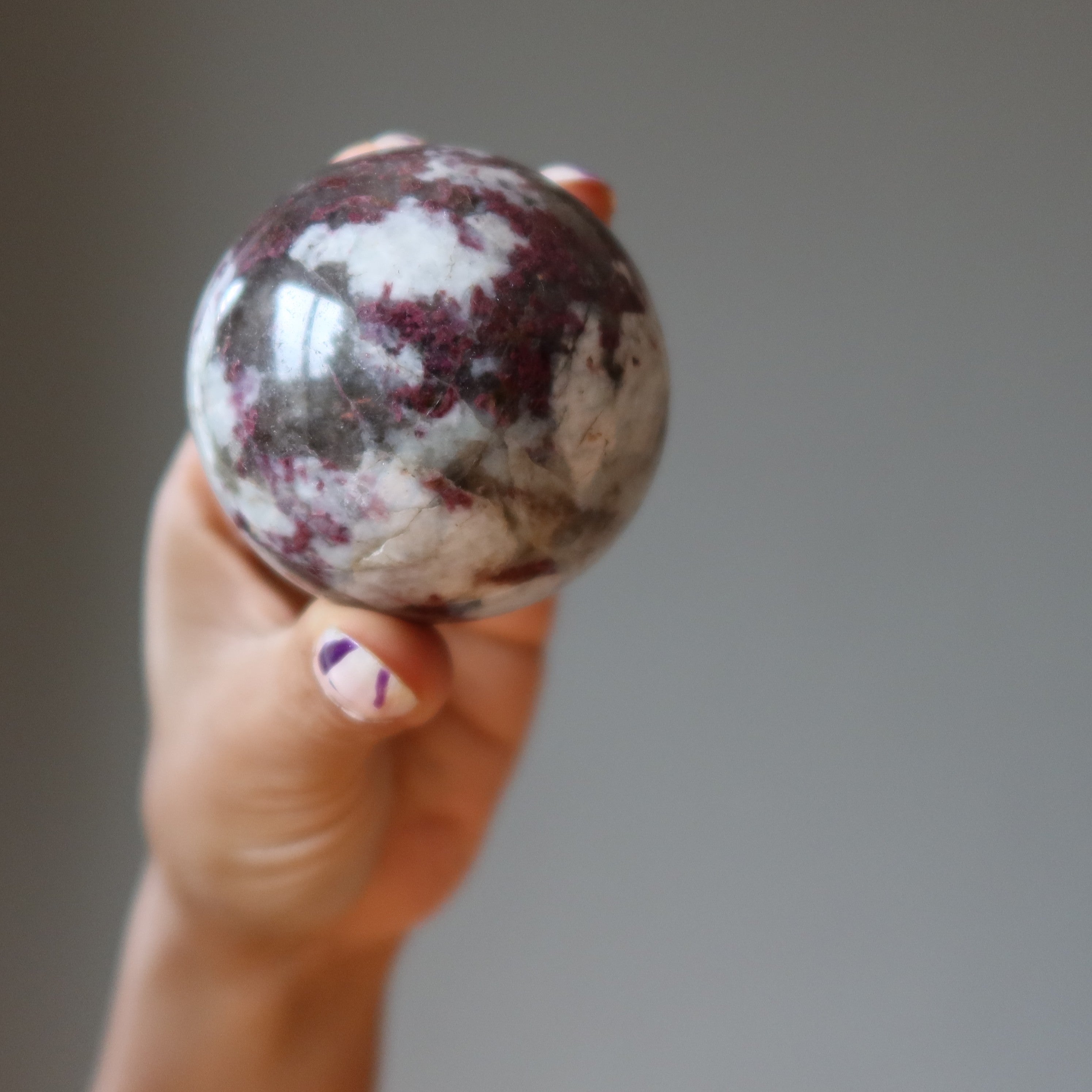 Red Tourmaline Sphere Fruitful Crystal Ball