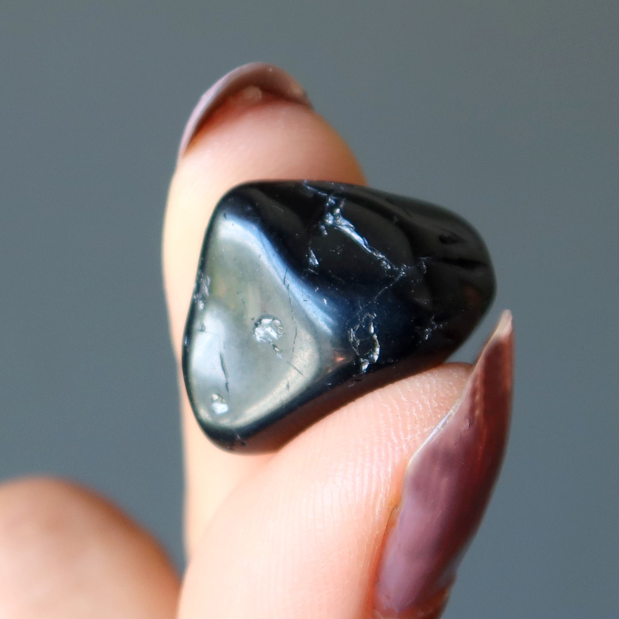 Black Tourmaline Tumbled Stone Protection