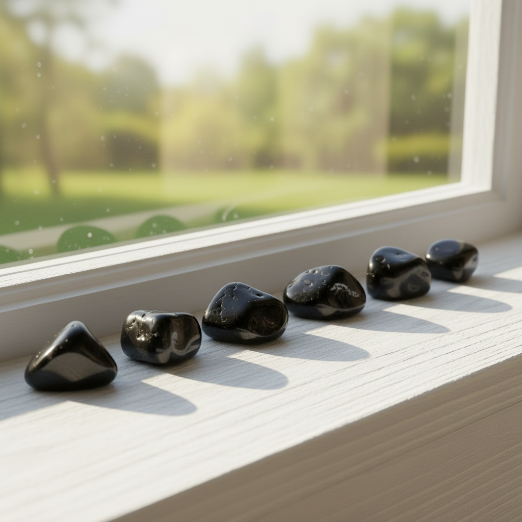 Black Tourmaline Tumbled Stone Protection