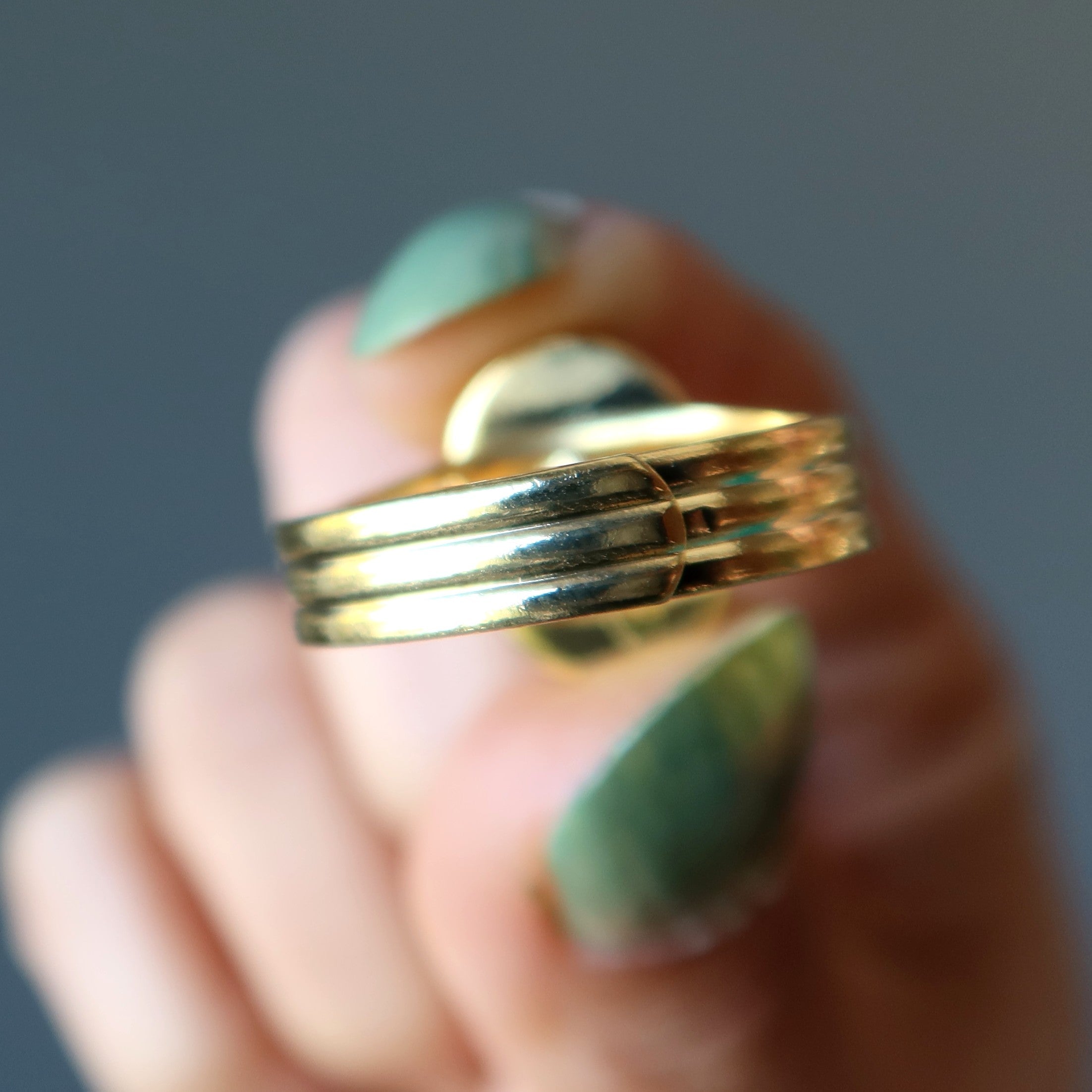 Türkis Ring Auge des Geistes Gold Verstellbar