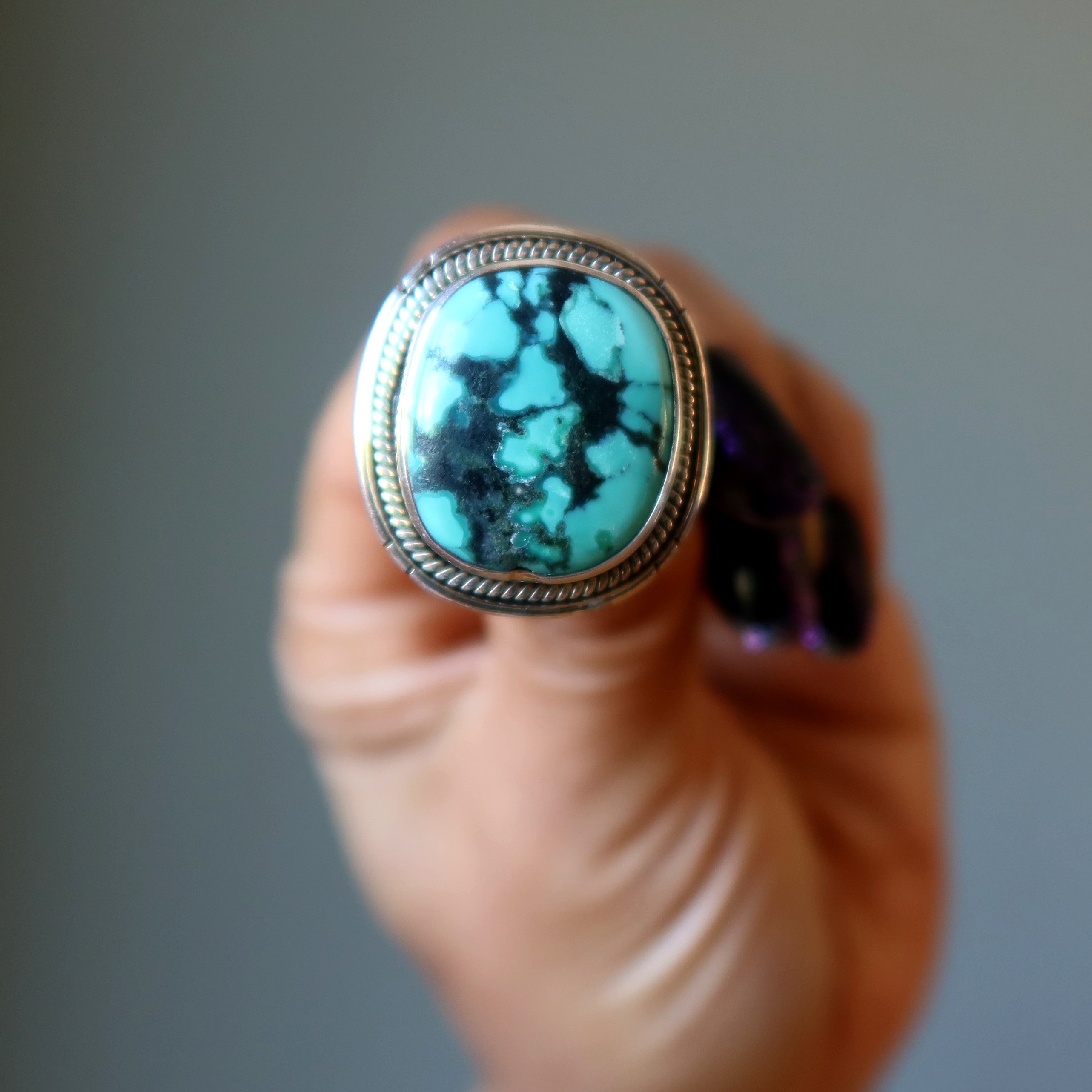Türkis Ring Himmel der Einheit Sterlingsilber Größe 7.5