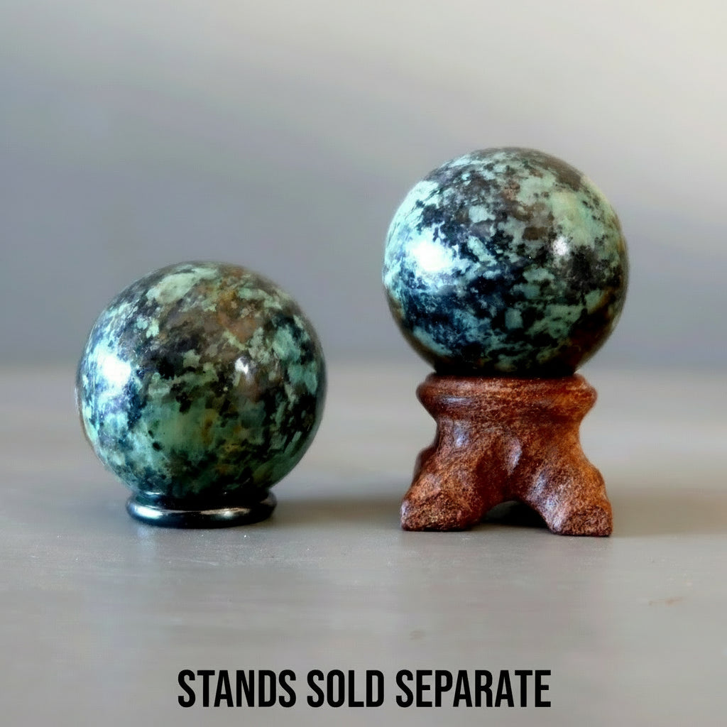 African Turquoise Sphere Exotic Jasper Crystal Ball
