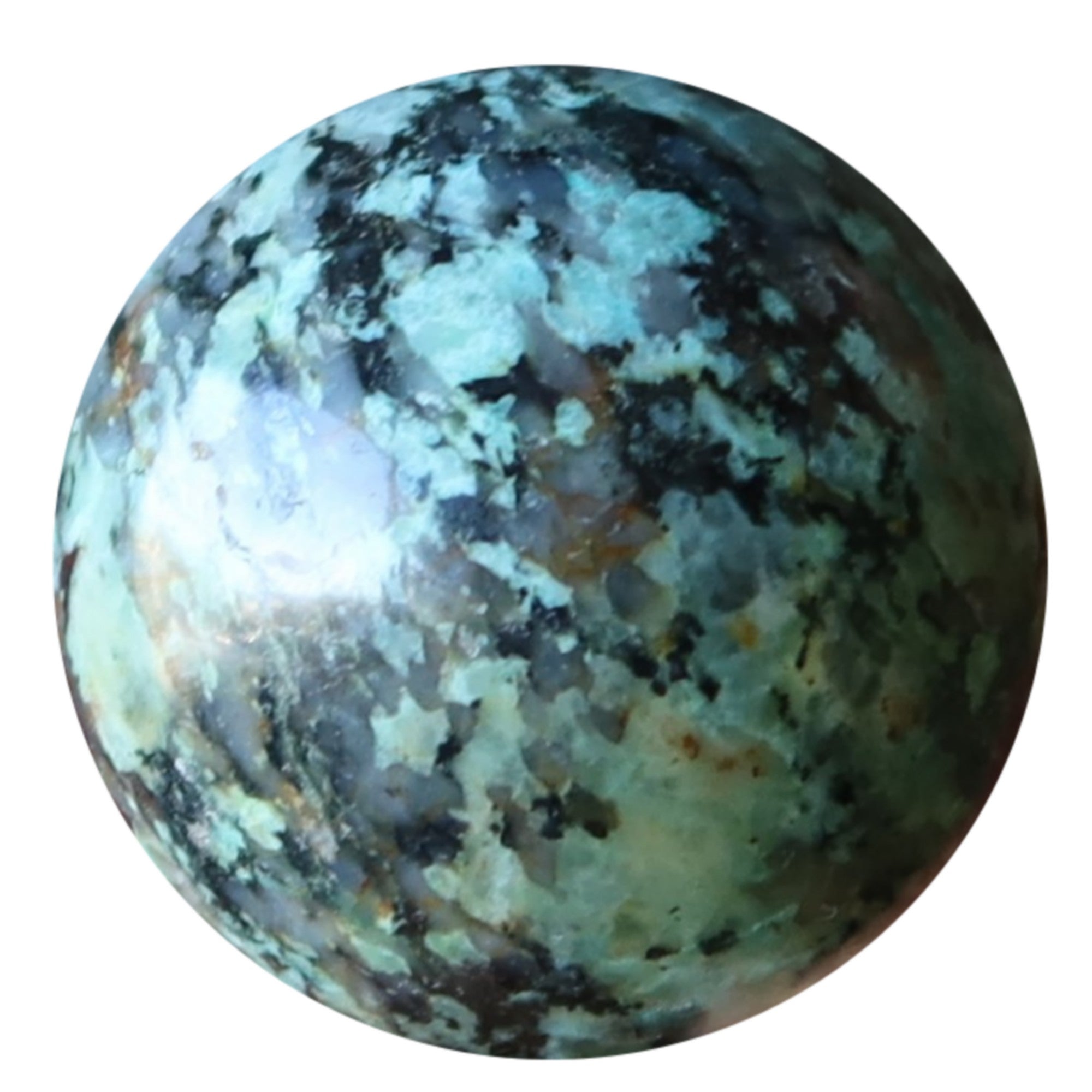 African Turquoise Sphere Exotic Jasper Crystal Ball