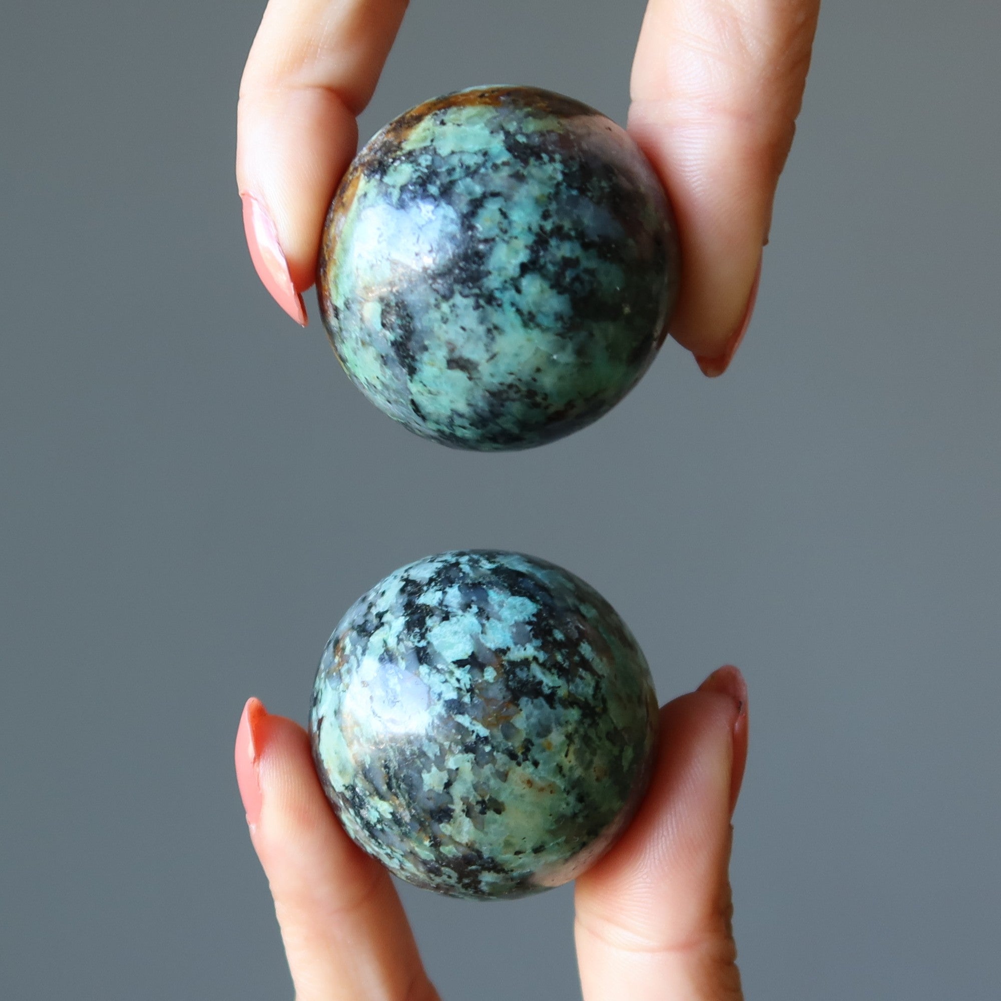African Turquoise Sphere Exotic Jasper Crystal Ball