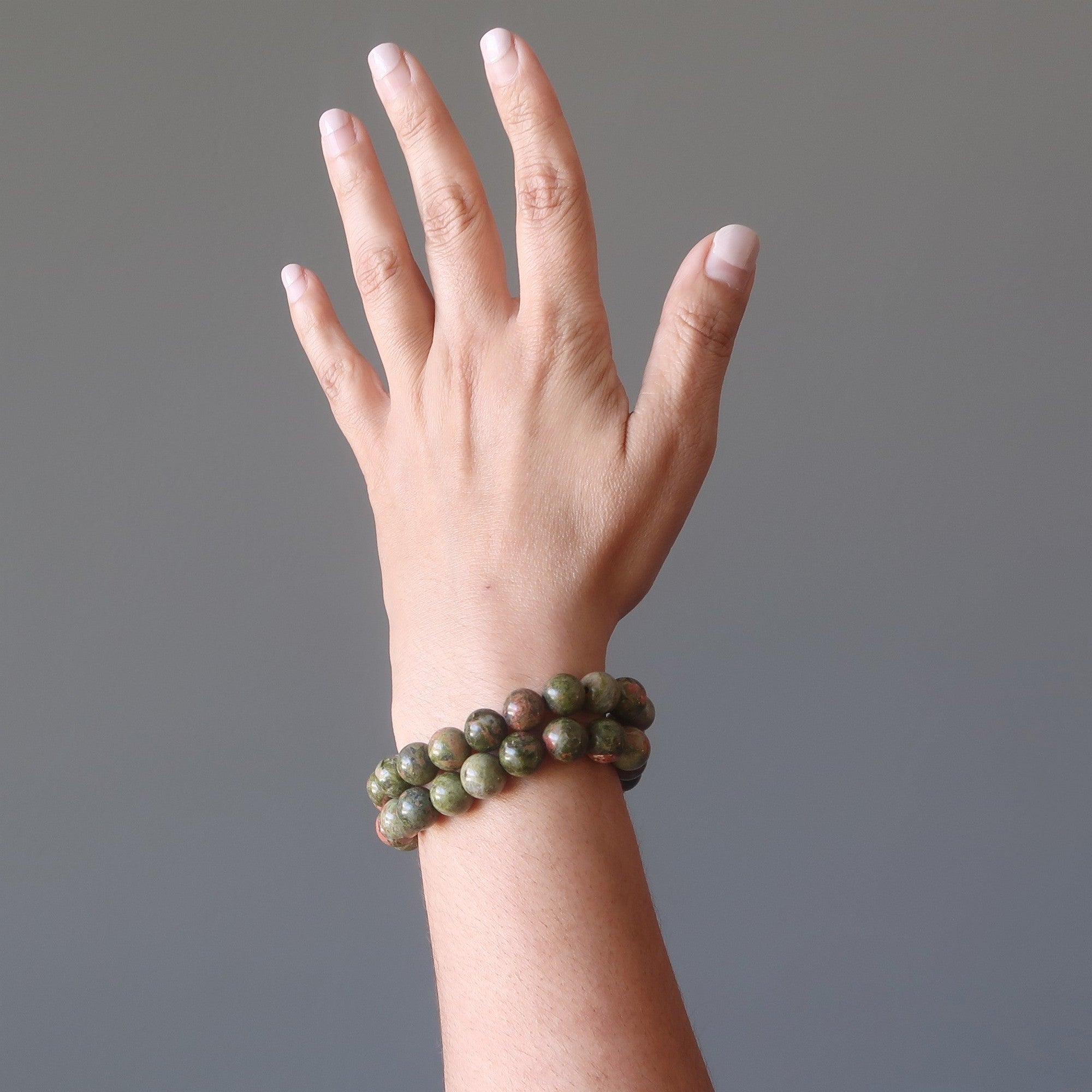 Unakit-Armband Rosa Grün Kreativ Künstler Kristall