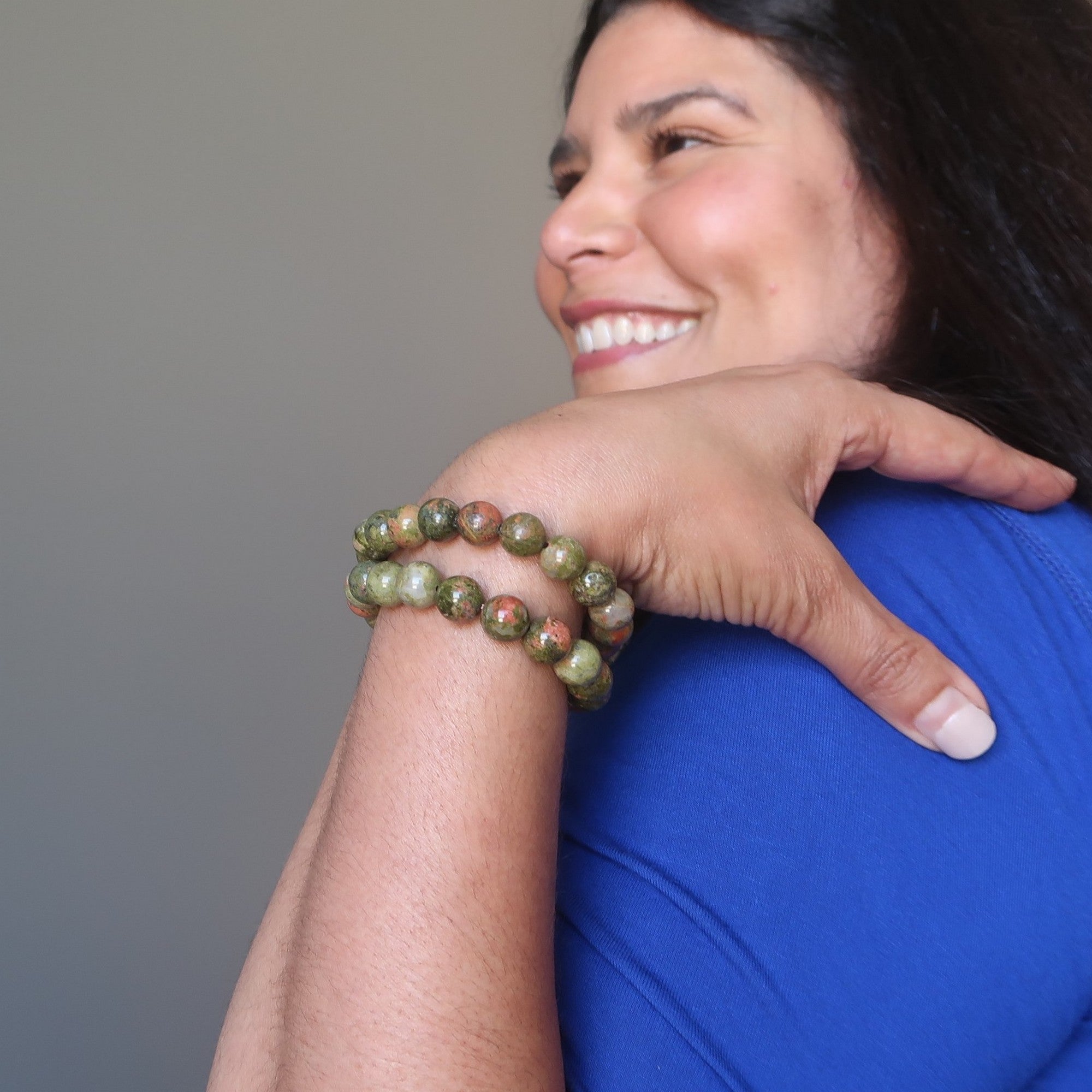 Unakit-Armband Rosa Grün Kreativ Künstler Kristall