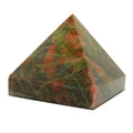 Pyramide Unakite Cristal Rose Vert Créateur Suprême
