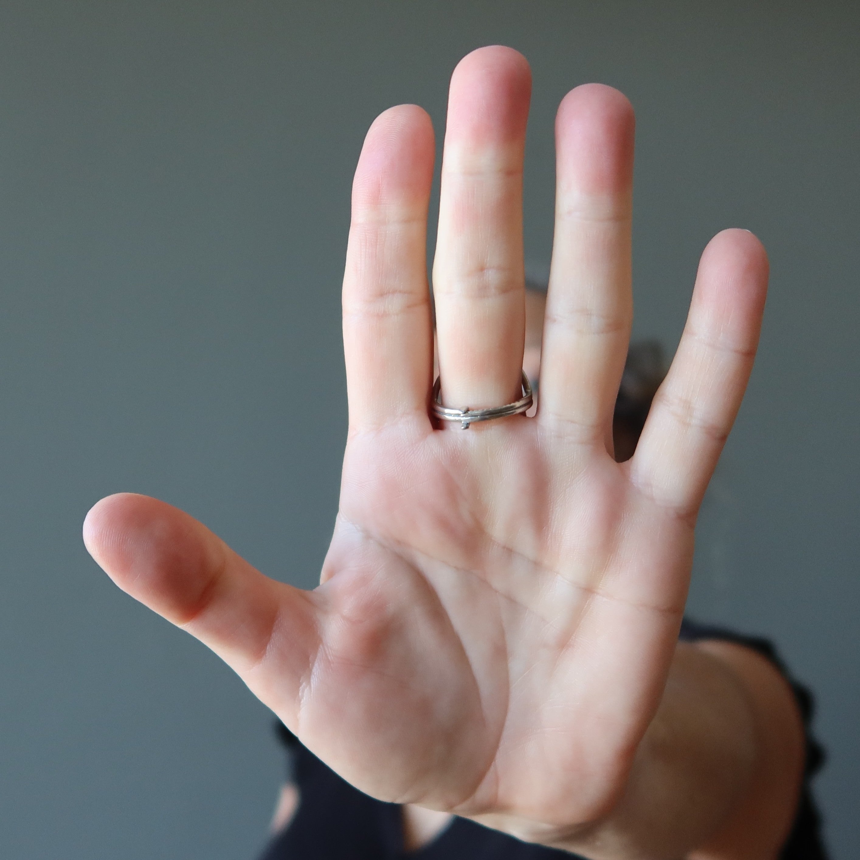 Unakit Ring Naturstein Sterling Silber Verstellbar