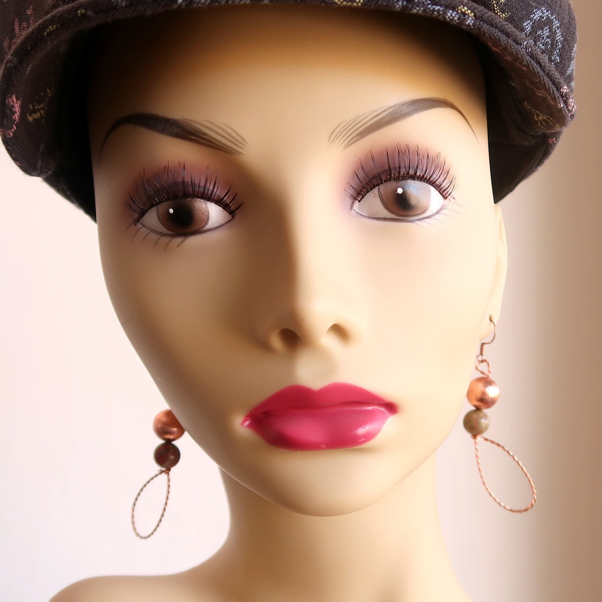 Unakit Ohrringe Twist of Fate Designer Statement Kupfer Loops