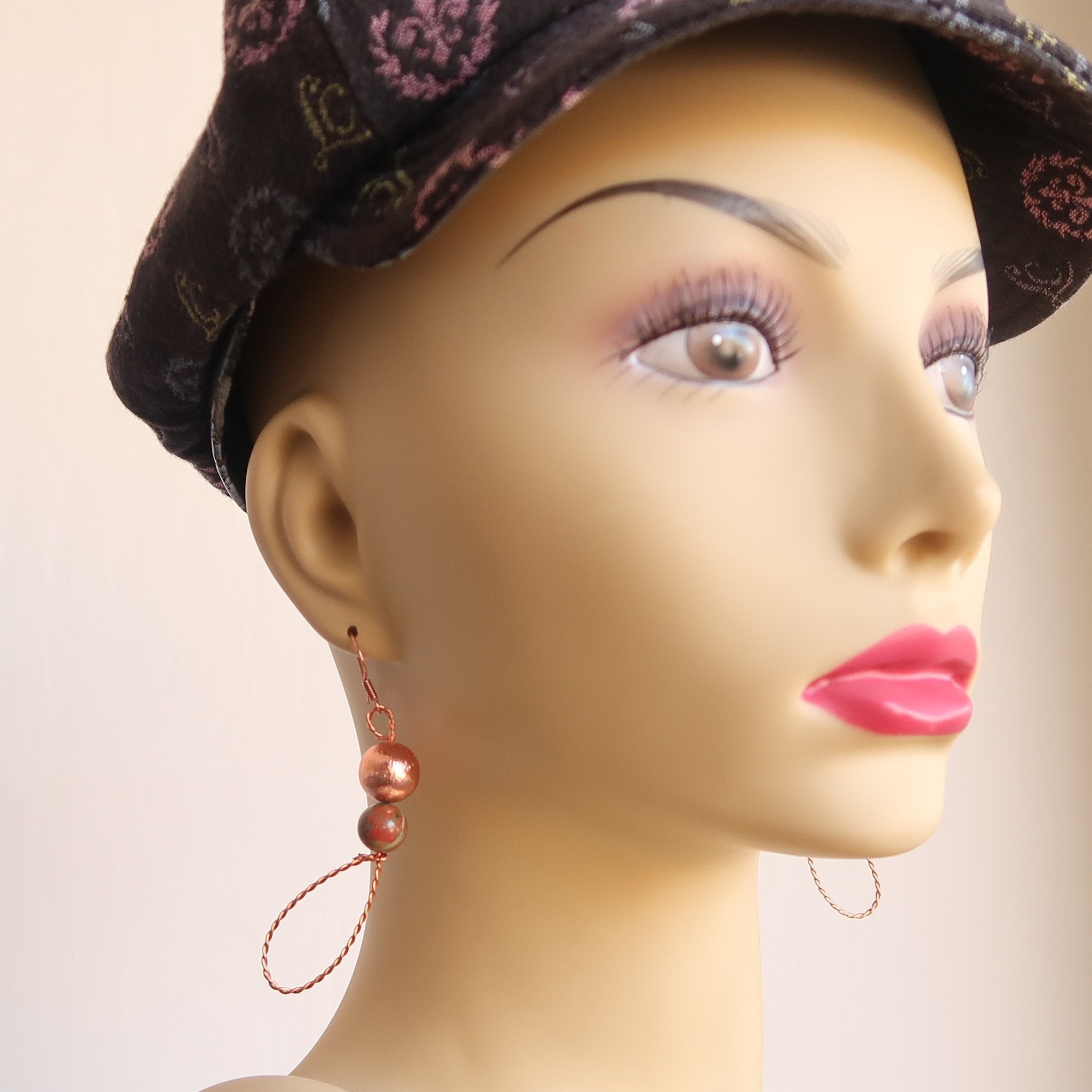 Unakit Ohrringe Twist of Fate Designer Statement Kupfer Loops