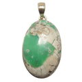 Pendentif en variscite, gemme verte, argent sterling