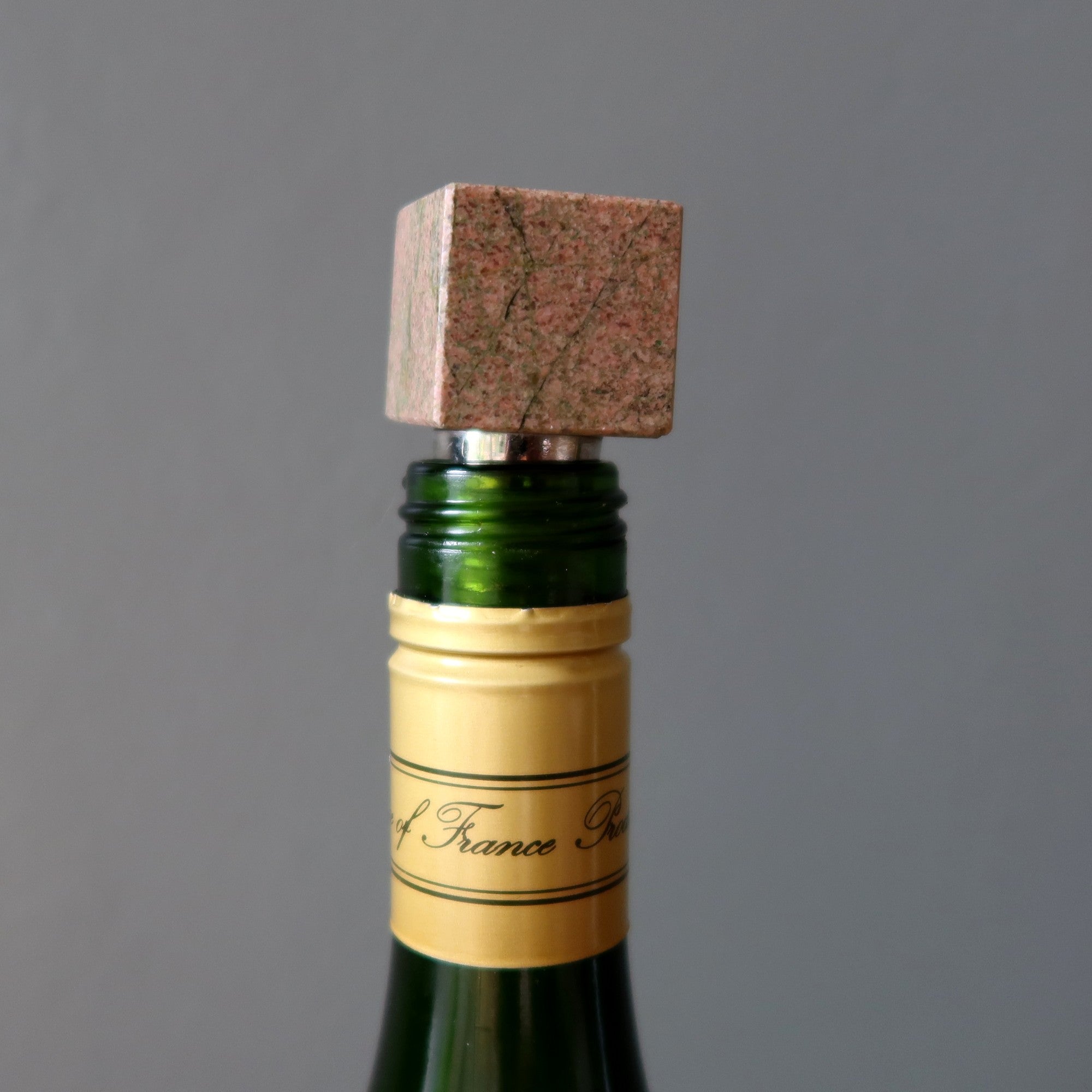 Ensemble de 3 bouchons de bouteille en cristal pour vin, soirée, cube, cadeau, aventurine, calcite, unakite